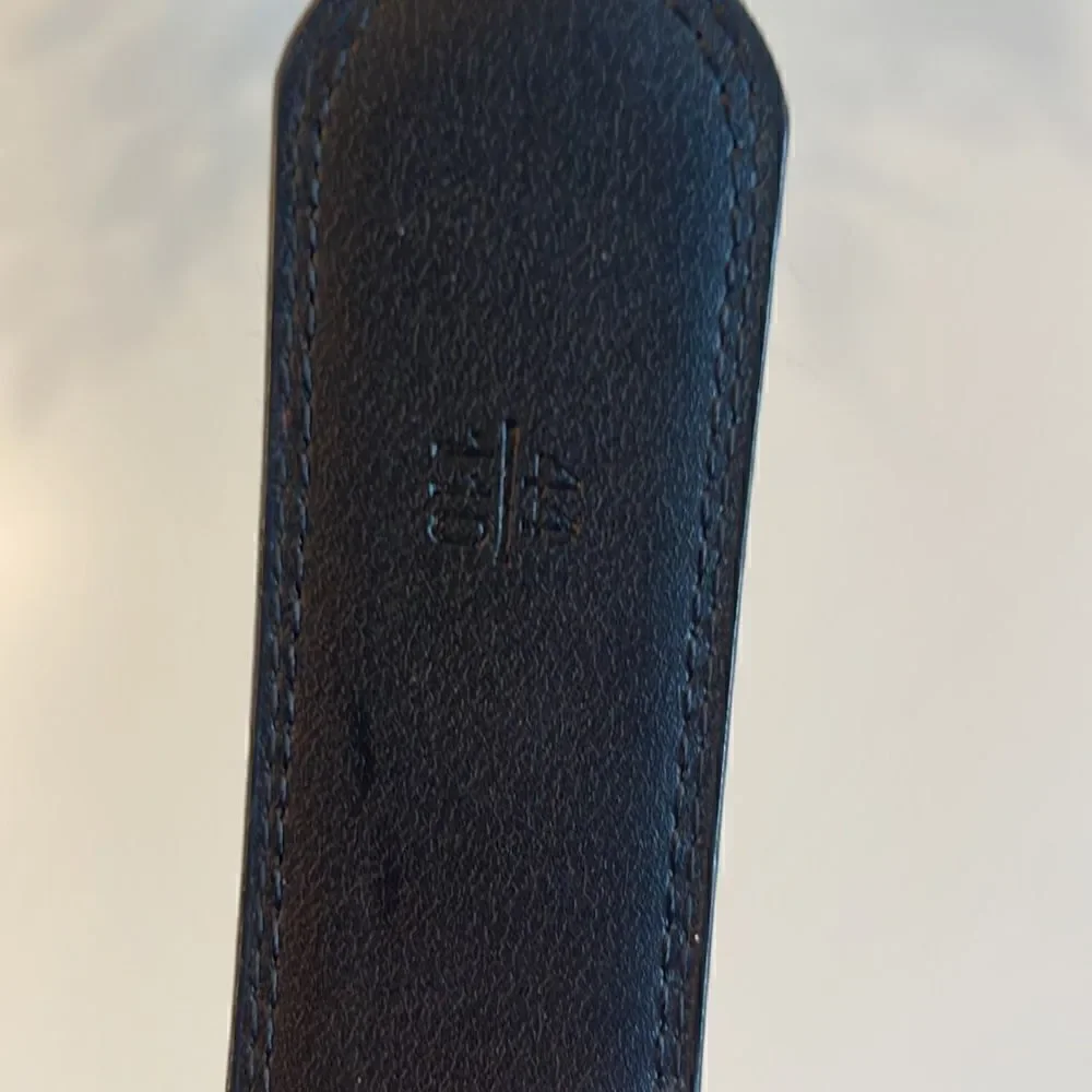 Black Leather fashion buckle belt.  44 inches.  NWOT